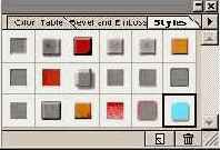 Палитра Styles спредопределенными стилями